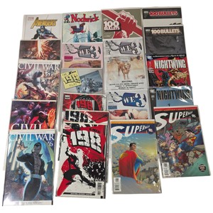 Lot of 20 MarvelDCVertigo Comics  Civil War, X-Men 198, WE3, 100 Bullets, Superman & Nightwing