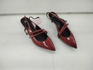 Wild Fable Womens Burgundy Patent Double-Strap Slingback Kitten Heels - Size 9.5 - New With Tags