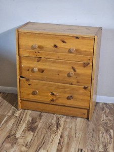 Solid Pine Three Drawer Chest