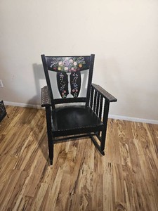 Hand Painted Folk Art Armchair