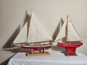Decorative Wooden Sailboat Model Collection