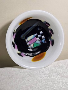 Signed Studio Art Glass Bowl