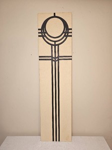 Frank Lloyd Wright Style Geometric Architectural Canvas