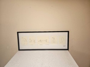 Pablo Picasso Animal Sketches Framed Art Print