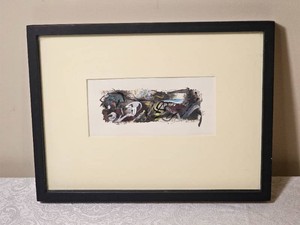 Signed Abstract Mixed Media Print  Note #6