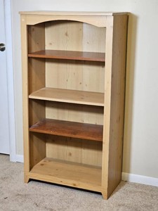 Rustic Pine Open Bookcase
