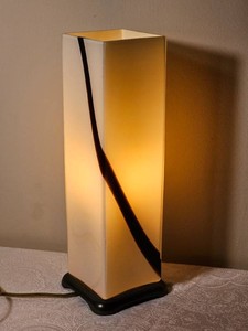 Modernist White Glass Accent Lamp