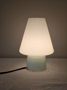 Mid Century Modern Mushroom Glass Table Lamp