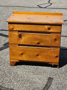 Primitive Pine Three Drawer Chest