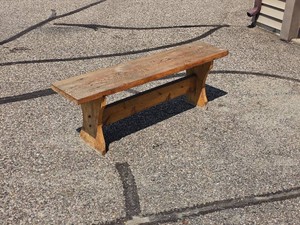 Rustic Solid Wood Farmhouse Bench