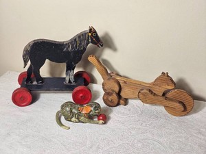Vintage Folk Art Wooden Toy Collection