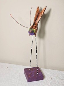 Jeff Stulis Signed Folk Art Sculpture Whipple 2000