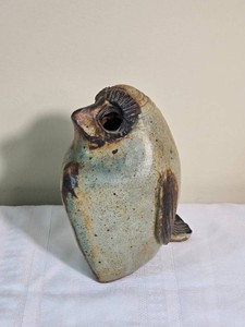 Handcrafted Studio Pottery Owl Sculptural Vessel