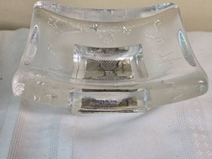 Kosta Boda Bertil Vallien Signed Art Glass Dish