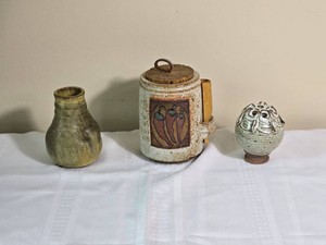 Artisan Studio Pottery Vessel, Pepper Jar & Owl Collection