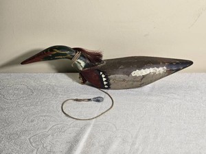 Antique Red Breasted Merganser Wooden Duck Decoy - Chris Boone - Wild Wings Inc.
