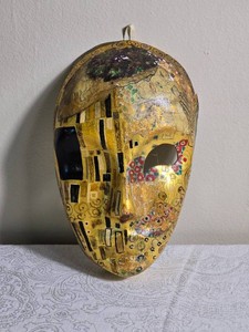 Gustav Klimt Inspired Decorative Mask - Signed
