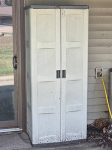 Suncast Tall Outdoor Storage Cabinet