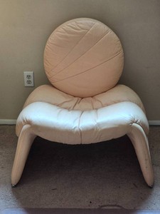 Sculptural Postmodern Upholstered Lounge Chair