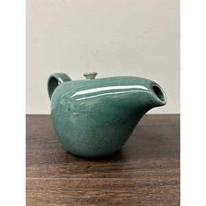 Teal Ceramic Teapot with Lid � Modern Drip-Style 1 Piece
