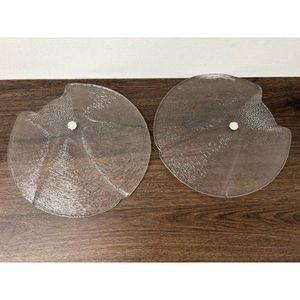 Cristal dArques Clear Glass Shell Plates Set of 2