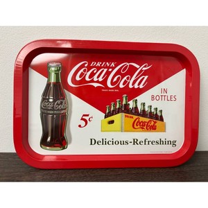 Coca-Cola Red Metal Serving Tray 17 in x 12 in