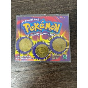 Pokemon Battling Coin Game Set with 3 Coins and Rules