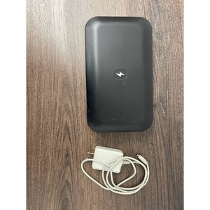 Black Plastic Portable Power Bank with USB and USB-C