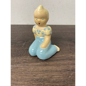 Pastel Ceramic Child Figurine Planter with Open Base