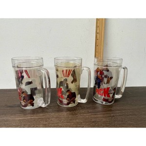 Clear Glass Musician Mug Set of 3 with Handles