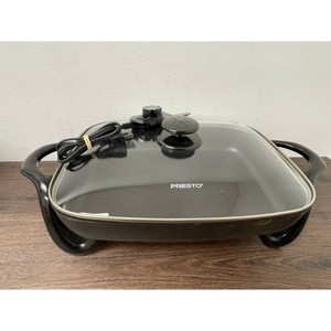 Presto Black Electric Skillet with Glass Lid and Cord