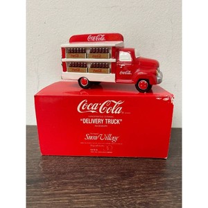 Coca-Cola Red Ceramic Snow Village Delivery Truck Ornament