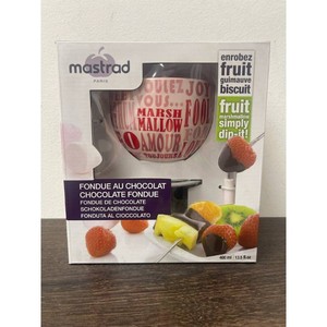 Mastrad White Ceramic Chocolate Fondue Set 400 ml