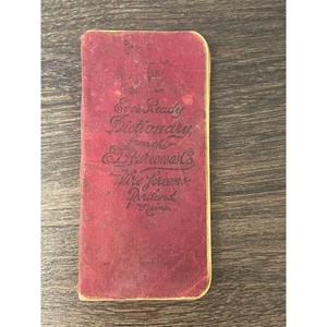 Red Cloth Pocket Dictionary, 15 in Tall, 1 Volume