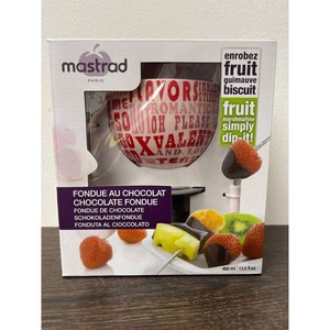 Mastrad White Ceramic Chocolate Fondue Set 400 ml