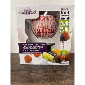Mastrad White Ceramic Chocolate Fondue Set 400 ml