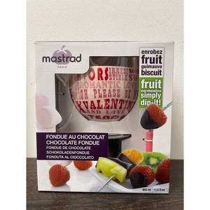Mastrad White Ceramic Chocolate Fondue Set 400 ml