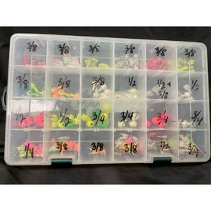 Assorted Fishing Jig Heads Tackle Box Set � Multi-Color, 38 to 34