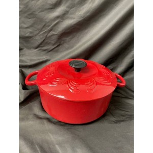 Red Enameled Cast Iron Dutch Oven with Lid � Chantal, 2 Handles