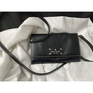 Kate Spade Black Leather Crossbody Wallet Bag