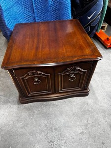 Vintage Wood End Table Cabinet