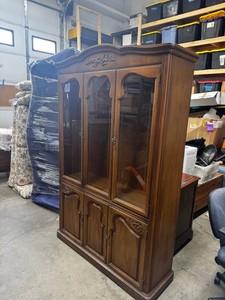 Vintage Wooden China Cabinet Hutch