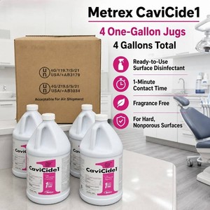 MSRP $300 Case of 4 Metrex CaviCide1 One-Gallon Ready-to-Use Surface Disinfectant Jugs  4 Gallons Total  One-Minute Contact Time, Fragrance-Free Formula for Hard, Nonporous Surfaces