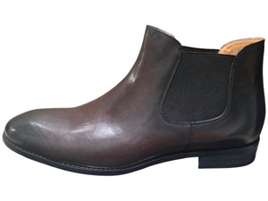 Renaissance Mens Brown Italian Leather Chelsea Boots Size 46US 13 w Box