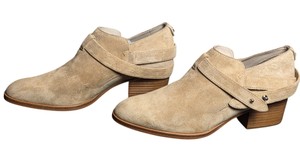 Rag & Bone New York Tan Suede Leather Ankle Shoes Size 39 Adjustable Strap
