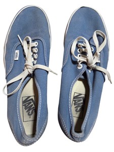Vans Authentic Blue Canvas Sneakers  Mens 7.5  Womens 9  Preowned
