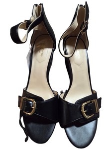 Liz Claiborne Black Wedge Sandals Womens Size 7 Medium  Memory Foam  NWT