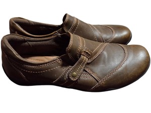 G.H. Bass & Co. Womens Brown Leather Mary Jane Slip-On Shoes Size 9.5M