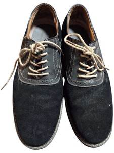 G.H. Bass & Co. Grant Mens Black Leather & Suede Lace-Up Shoes Size 8M