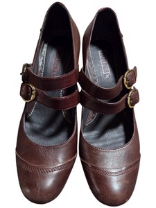 Pikolinos Womens Brown Leather Double-Strap Mary Jane Heels Size 39